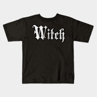 Witch - White Gothic Design Kids T-Shirt